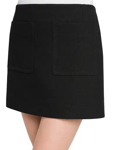 Bottega Veneta Women's Double Cotton A-Line Miniskirt - Black - Size 10 | Thumbnail 6 Bottega Veneta Women's Double Cotton A-Line Miniskirt - Black - Size 10 | Thumbnail 6