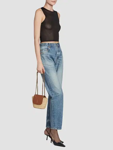 Saint Laurent Women's Mini Manon Bag - Natural Brick | Thumbnail 2