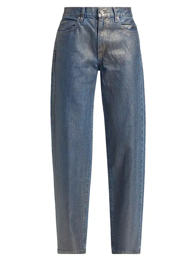 SLVRLAKE Women's Devon Mid-Rise Coated Jeans - Silver Lining