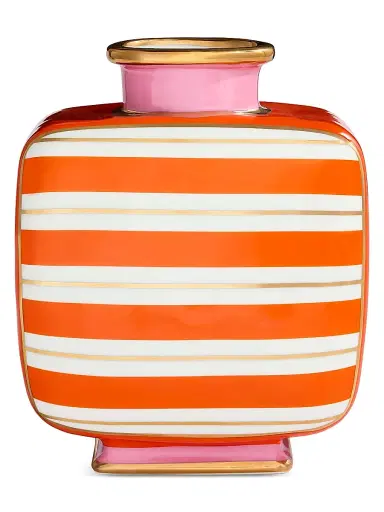 Jonathan Adler Portofino Square Vase - Orange Pink | Thumbnail 1
