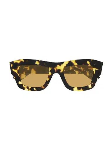 Bottega Veneta Women's Flat 50MM Squared Sunglasses - Havana Yellow | Thumbnail 2 Bottega Veneta Women's Flat 50MM Squared Sunglasses - Havana Yellow | Thumbnail 2