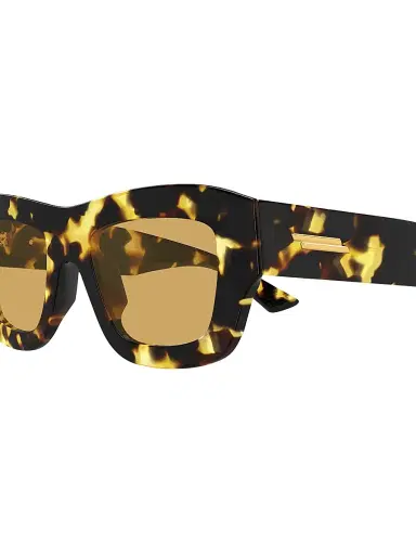 Bottega Veneta Women's Flat 50MM Squared Sunglasses - Havana Yellow | Thumbnail 3 Bottega Veneta Women's Flat 50MM Squared Sunglasses - Havana Yellow | Thumbnail 3