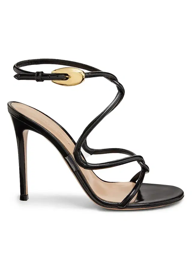 Women's Mamba 105MM Leather Sandals - Black