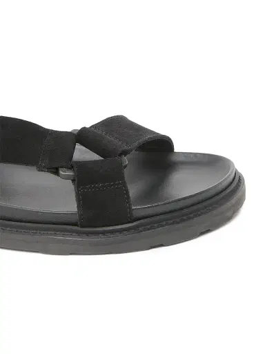 MOSCHINO Men's Logo Sporty Leather Sandals - Black - Size 8 | Thumbnail 5 MOSCHINO Men's Logo Sporty Leather Sandals - Black - Size 8 | Thumbnail 5