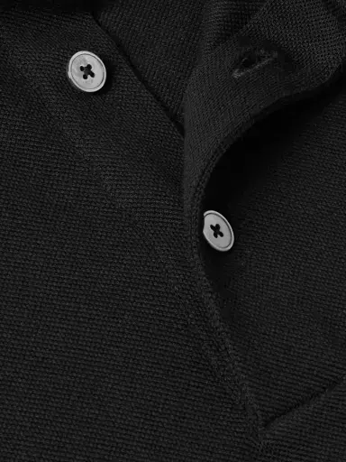 Zegna Slim-Fit Leather-Trimmed Cotton-Piqué Polo Shirt - Men | Thumbnail 4 Zegna Slim-Fit Leather-Trimmed Cotton-Piqué Polo Shirt - Men | Thumbnail 4