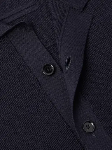 Zegna Camp-Collar Wool-Piqué Cardigan - Men | Thumbnail 5