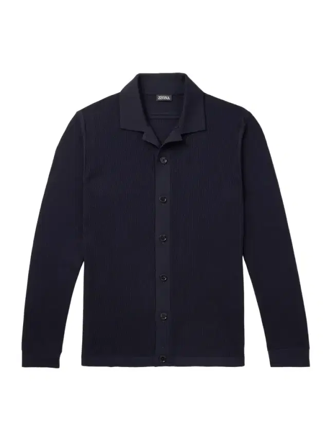Zegna Camp-Collar Wool-Piqué Cardigan - Men