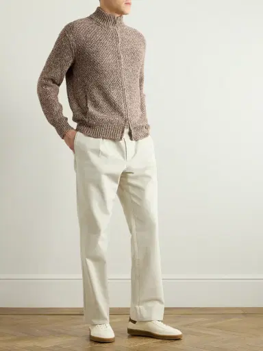 Loro Piana Silk and Cashmere-Blend Zip-Up Cardigan - Men | Thumbnail 2 Loro Piana Silk and Cashmere-Blend Zip-Up Cardigan - Men | Thumbnail 2