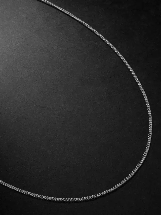 Sterling Silver Curb Chain Necklace - Men