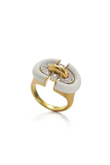 DAVID WEBB White Unity Ring | Thumbnail 1