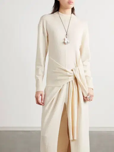 Proenza Schouler Luca Tie-detailed Silk-blend Maxi Dress | Thumbnail 5 Proenza Schouler Luca Tie-detailed Silk-blend Maxi Dress | Thumbnail 5