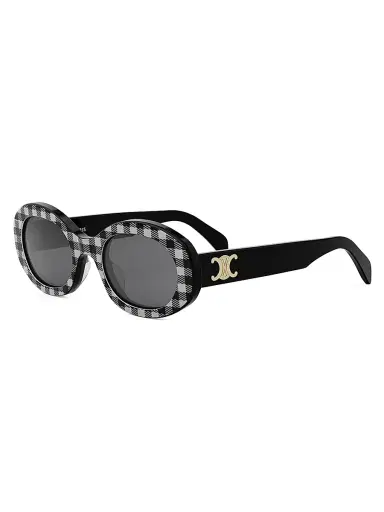 Celine Women's Triomphe 52MM Oval Sunglasses - Black White | Thumbnail 1 Celine Women's Triomphe 52MM Oval Sunglasses - Black White | Thumbnail 1