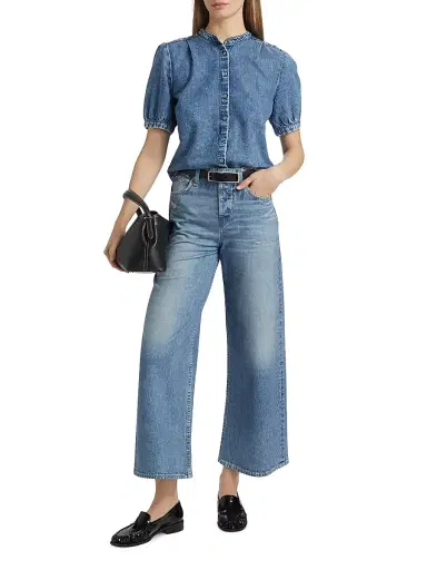 rag & bone Women's rb Miramar Sofie Ankle Wide-Leg Pants - Minetta | Thumbnail 2