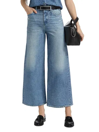 rag & bone Women's rb Miramar Sofie Ankle Wide-Leg Pants - Minetta | Thumbnail 3