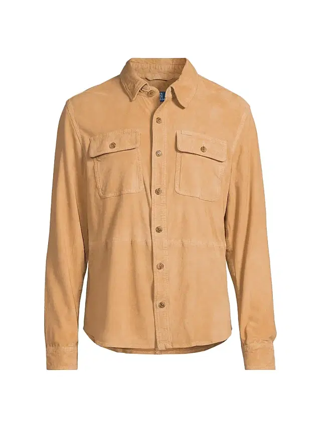 Polo Ralph Lauren Men's Suede Shirt Jacket - Berkshire Tan