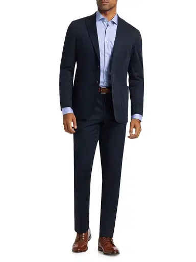 Saks Fifth Avenue Men's Cotton Classic Dress Shirt - Light Blue | Thumbnail 2