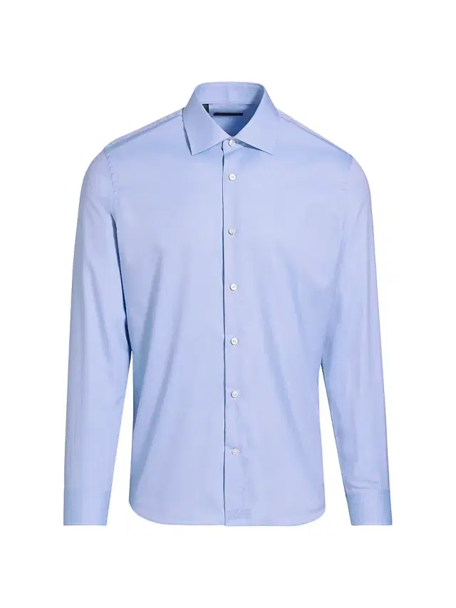 Men's Cotton Classic Dress Shirt - Light Blue