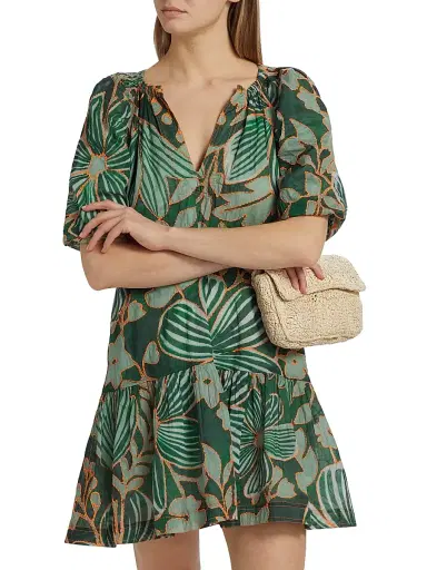 Marie Oliver Women's Greta Floral Puff-Sleeve Minidress - Primavera | Thumbnail 3 Marie Oliver Women's Greta Floral Puff-Sleeve Minidress - Primavera | Thumbnail 3