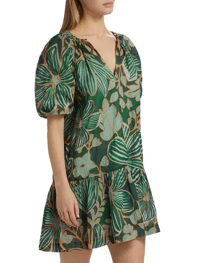 Marie Oliver Women's Greta Floral Puff-Sleeve Minidress - Primavera | Thumbnail 4 Marie Oliver Women's Greta Floral Puff-Sleeve Minidress - Primavera | Thumbnail 4