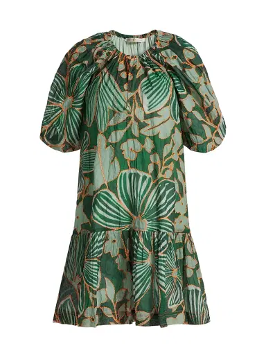 Marie Oliver Women's Greta Floral Puff-Sleeve Minidress - Primavera | Thumbnail 1 Marie Oliver Women's Greta Floral Puff-Sleeve Minidress - Primavera | Thumbnail 1