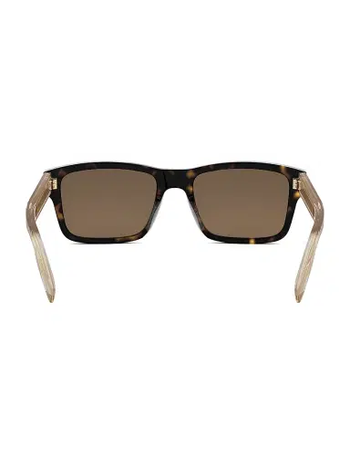 BVLGARI Men's Tubogas 55MM Rectangular Sunglasses - Dark Havana Brown | Thumbnail 5