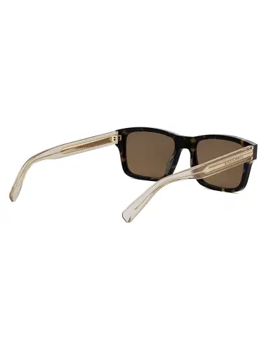 BVLGARI Men's Tubogas 55MM Rectangular Sunglasses - Dark Havana Brown | Thumbnail 6