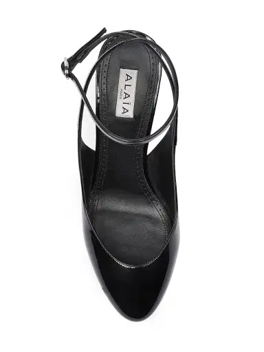 Alaïa Women's 90MM Patent Leather Pumps - Noir - Size 9 | Thumbnail 4