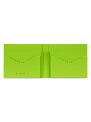 Givenchy Men's Bifold Wallet in 4G Rubber - Citrus Green | Thumbnail 4 Givenchy Men's Bifold Wallet in 4G Rubber - Citrus Green | Thumbnail 4