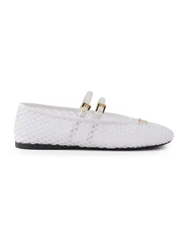 Prada Women's Mesh Fabric Ballerinas | Thumbnail 1 Prada Women's Mesh Fabric Ballerinas | Thumbnail 1