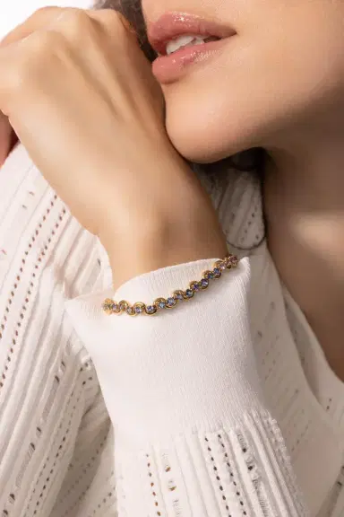 STATE PROPERTY Edessa Mist Sapphire Tennis Bracelet | Thumbnail 3