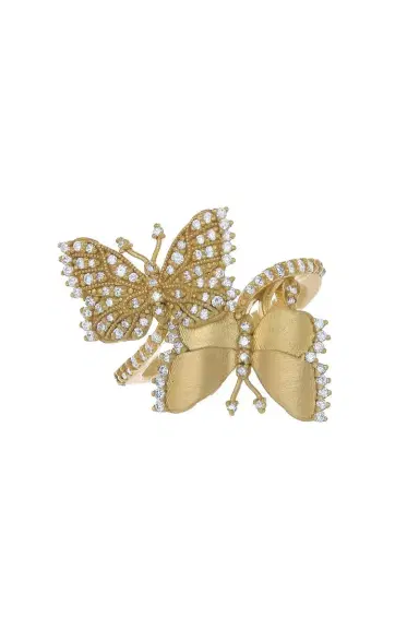 TANYA FARAH Kissing Butterlfies Diamond Bypass Ring | Thumbnail 1 TANYA FARAH Kissing Butterlfies Diamond Bypass Ring | Thumbnail 1