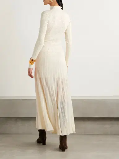 Isabel Marant Gisole Paneled Pointelle-knit Turtleneck Maxi Dress | Thumbnail 3 Isabel Marant Gisole Paneled Pointelle-knit Turtleneck Maxi Dress | Thumbnail 3