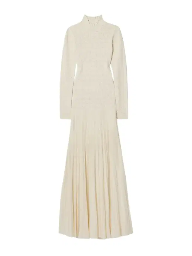 Gisole Paneled Pointelle-knit Turtleneck Maxi Dress