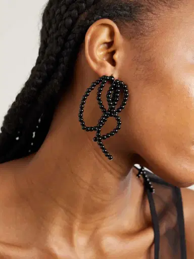 Completedworks Recycled Silver Onyx Beaded Earrings | Thumbnail 2 Completedworks Recycled Silver Onyx Beaded Earrings | Thumbnail 2