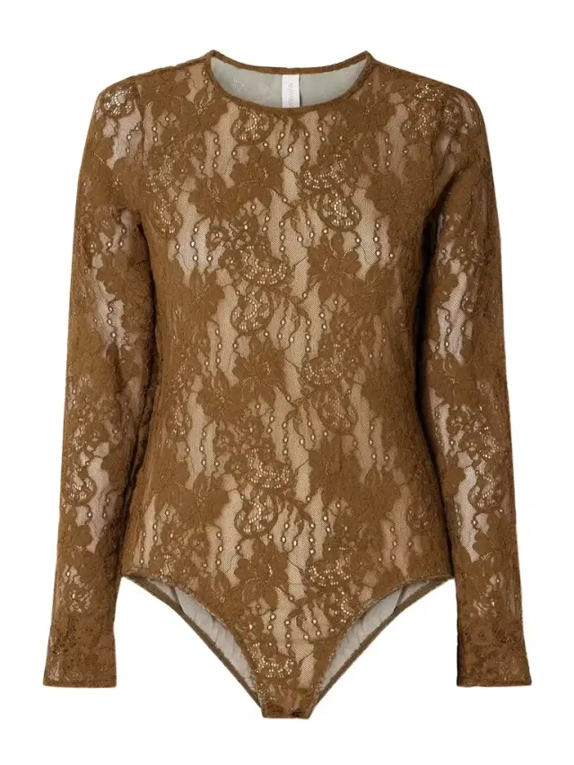 Stretch-corded Lace Bodysuit