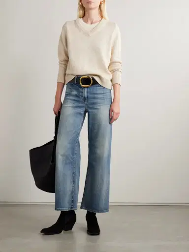 Nili Lotan Megan Distressed High-rise Wide-leg Jeans | Thumbnail 2