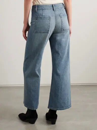 Nili Lotan Megan Distressed High-rise Wide-leg Jeans | Thumbnail 4