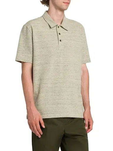 Bottega Veneta Men's Chine Cotton Pique Polo Shirt - Chick Melange - Size XXL | Thumbnail 4
