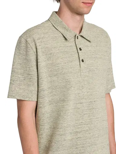 Bottega Veneta Men's Chine Cotton Pique Polo Shirt - Chick Melange - Size XXL | Thumbnail 6