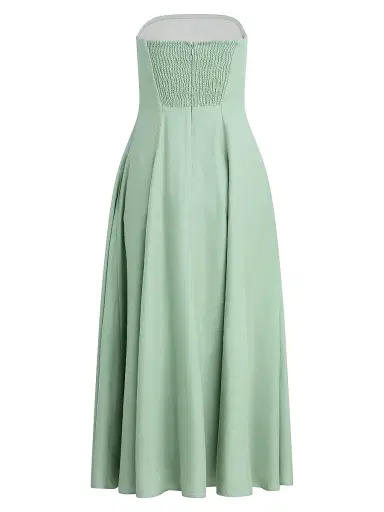 Favorite Daughter Women's The Favorite Strapless Maxi Dress - Light Sage - Size 14 | Thumbnail 2