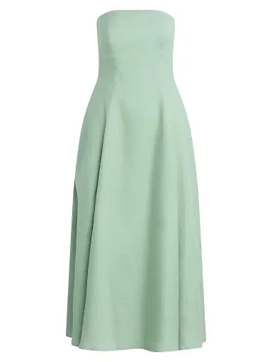 Favorite Daughter Women's The Favorite Strapless Maxi Dress - Light Sage - Size 14 | Thumbnail 1