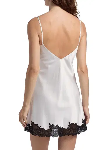 Natori Women's Peony Glamour Slipdress - Shea Black Lace | Thumbnail 4