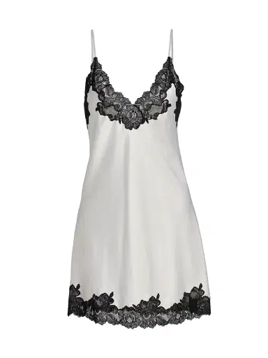 Natori Women's Peony Glamour Slipdress - Shea Black Lace | Thumbnail 1