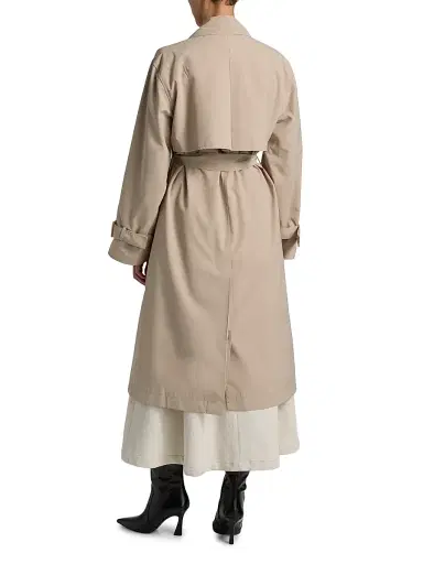 LAMARQUE Women's Colette Trench Coat - Khaki - Size Medium | Thumbnail 5