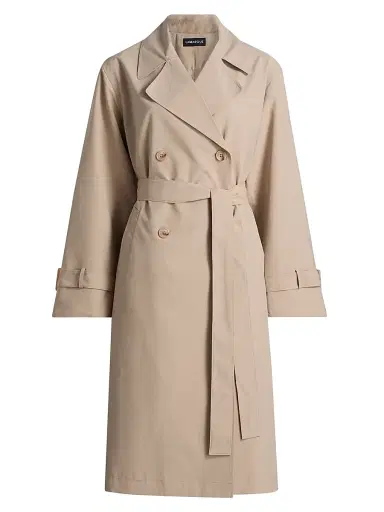 LAMARQUE Women's Colette Trench Coat - Khaki - Size Medium | Thumbnail 1