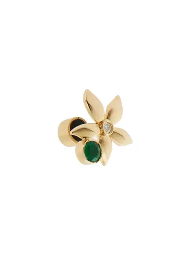 Ileana Makri Women's Blossom 18K Yellow Gold, 0.28 TCW Emerald & 0.04 TCW Diamond Flower Stud Earrings - Yellow Gold | Thumbnail 2 Ileana Makri Women's Blossom 18K Yellow Gold, 0.28 TCW Emerald & 0.04 TCW Diamond Flower Stud Earrings - Yellow Gold | Thumbnail 2