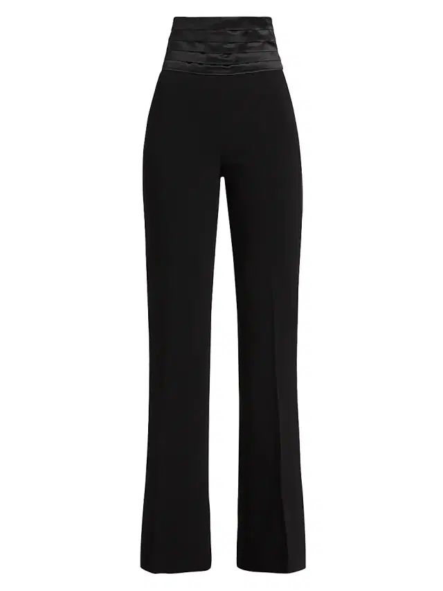 Women's Cumberbund Tuxedo Pants - Ebony