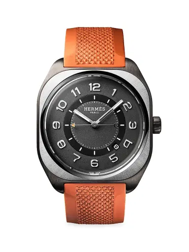 HERMÈS Men's H08 39MM Titanium & Rubber Strap Watch - Titanium | Thumbnail 1 HERMÈS Men's H08 39MM Titanium & Rubber Strap Watch - Titanium | Thumbnail 1