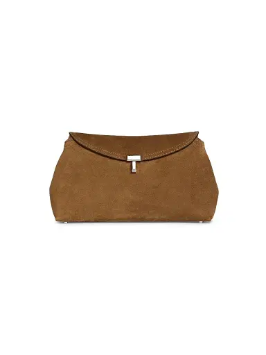 TOTEME Women's T-Lock Suede Clutch | Thumbnail 5 TOTEME Women's T-Lock Suede Clutch | Thumbnail 5