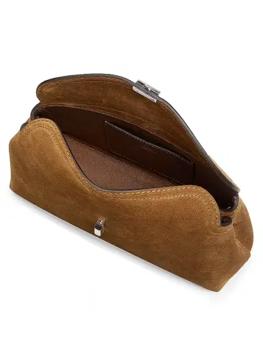TOTEME Women's T-Lock Suede Clutch | Thumbnail 9 TOTEME Women's T-Lock Suede Clutch | Thumbnail 9
